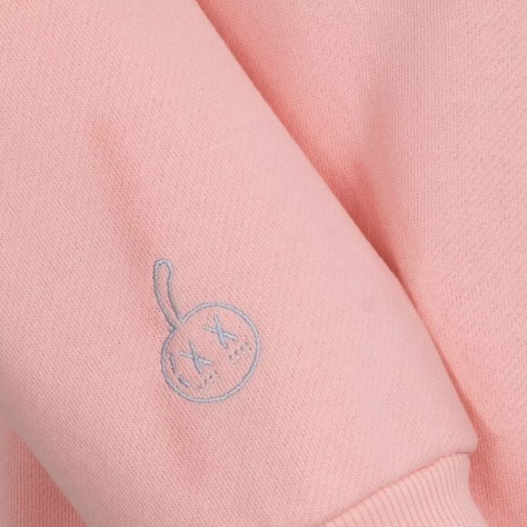 DISNEY Cakeworthy MINNIE MOUSE Pink Collared SWEATSHIRT L Mickey Date Night CUTE - Picture 3 of 13